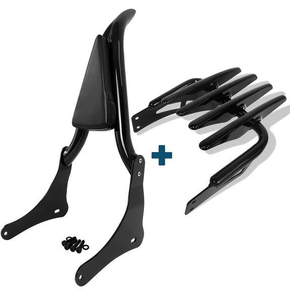 Fjpacemt Luggage Rack Sissy Bar Backrest for 15-24 Motorcycle Kawasaki Vulcan S 650 EN650 VN650 ABS