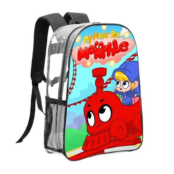 Morphle Pattern Transparent Backpack Lightweight And fashionable Showcasing Personality And Leading The Trend