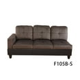 thumbnail image 5 of Hommoo 4 Seats Flannel and PVC Sectional Sofa Couch Set, Modern L Shaped Sectional Couch, Living Room Furniture Set, Dark Brown, 5 of 9