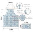 thumbnail image 7 of Blue Ethnic Mandala Pattern Apron-Garden Aprons for Women with Pockets-Cotton Linen Waterproof Kitchen Cooking Gardening Aprons Adjustable for Kitchen,Cooking,BBQ and Salon 33x27 Inch, 7 of 7