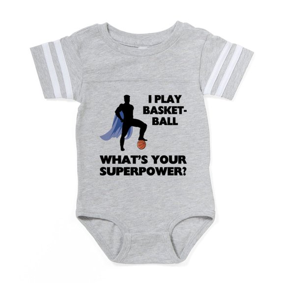 CafePress - FIN Basketball Superpower - Cute Infant Baby Football Bodysuit