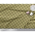 thumbnail image 2 of Soimoi Yellow Silk Fabric Check Check Printed Fabric 1 Yard 42 Inch Wide, 2 of 3