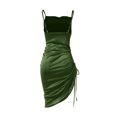 thumbnail image 4 of ITFABS Femmes? S Solide Couleur Bretelles Dos Nu Cordon Robe Skinny, 4 of 5