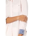 thumbnail image 3 of Camisa Tommy Hilfiger Solid Roll Tab Ballerina Pink para mujer, 3 of 3