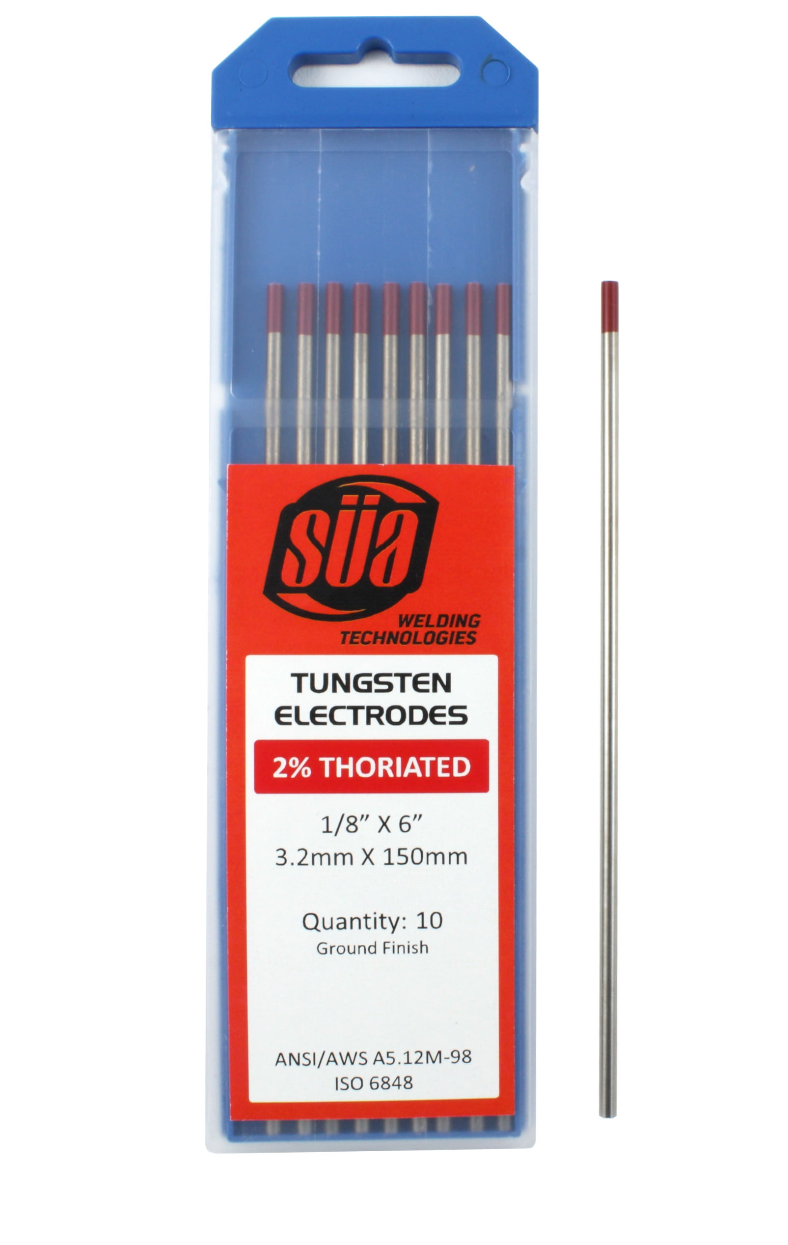 4-pk TIG Welding Tungsten Electrode 2% Thoriated Red .040"-1/8" US Seller Fast 