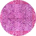thumbnail image 1 of Ahgly Company Machine Washable Indoor Round Persian Pink Traditional Area Rugs, 6' Round, 1 of 4