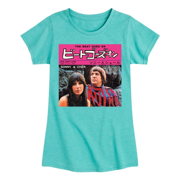 Sonny and Cher - The Beat Goes On Japan - Toddler And Youth Girls Fitted Short Sleeve Graphic T-Shirt