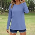 thumbnail image 2 of Lightweight Long Sleeve Workout Tops for Women Gym Running Athletic Sun Protection Shirts (BU2 XXL), 2 of 5
