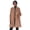 Creamy Mocha, variant on Women's Plus Size Leather Swing Coat