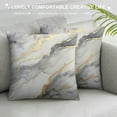 thumbnail image 3 of Nawypu  White Marble Throw Pillow Case Fashion Marbling Granite Stone Cushion Covers for Decorative Bedroom/Living Room/Sofa/Farm House Gold Black Gray, 3 of 5