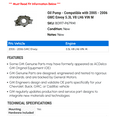 thumbnail image 2 of Oil Pump - Compatible with 2005 - 2006 GMC Envoy 5.3L V8 LH6 VIN M, 2 of 2