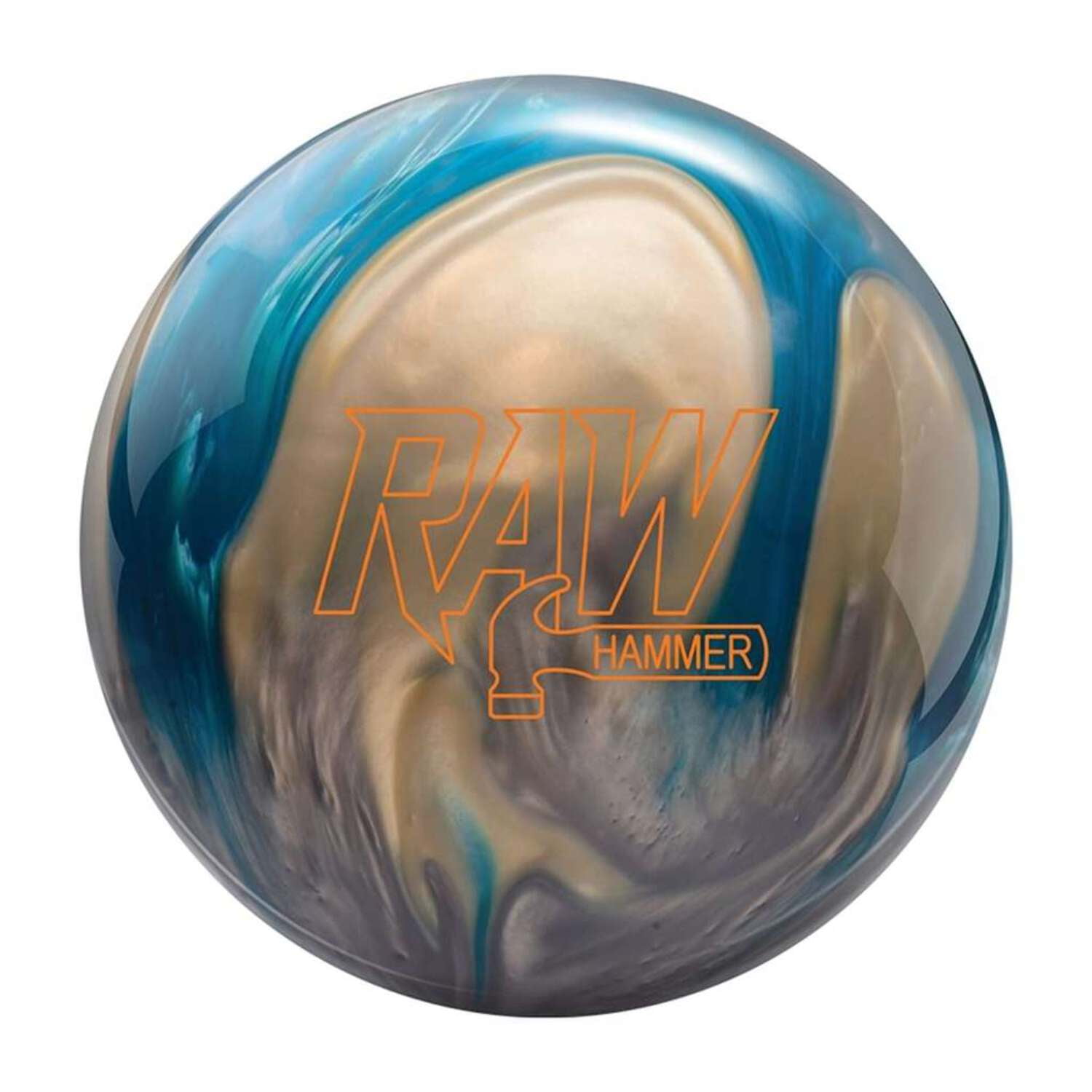 Hammer Raw Hammer PRE-DRILLED Bowling Ball- Blue/Silver/White (16lbs)