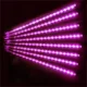 thumbnail image 3 of Juego de 1/2/4 luces de cadena de lluvia de meteoritos, 8 tubos, cascada, gotas de lluvia, carámbanos, guirnalda navideña para decoración de fiestas navideñas, 3 of 5