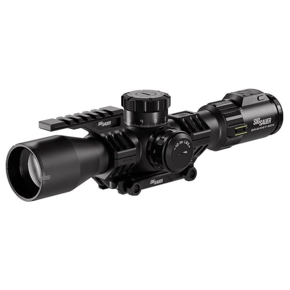Sig Sauer Bravo6T-BDX 3-18x44mm Digitally Enhanced Ballistic Riflescope, MRAD Milling Reticle, 1.250" Alpha5 Mount, HDX Lenses, Black (SOBBDX63102)