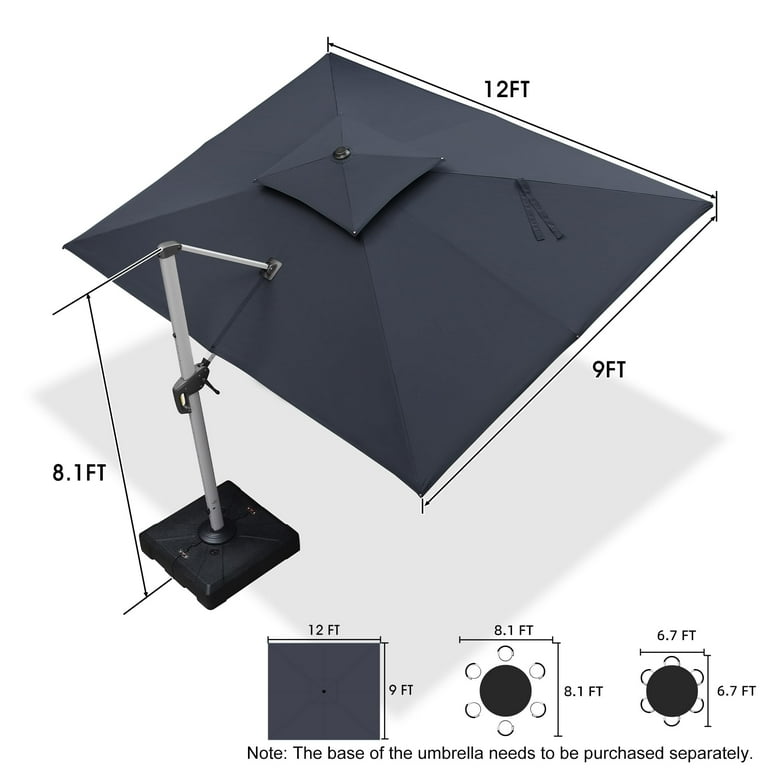 20 x 20 patio umbrellas 20' x 20' Novara 200 Square | Umbrellas