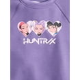 thumbnail image 2 of K Pop Demon Hunters Huntrix Girls Graphic Scuba Crewneck Sweatshirt, Sizes 4-16, 2 of 3