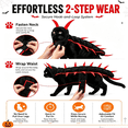 thumbnail image 5 of Cat Centipede Costume Small Cat Outfit , For Halloween, Eye Catching, Vivid Cat Cloak, Pet Party, Pet Terrifying Dress Up, Adjustable,Gold, 5 of 8