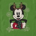 thumbnail image 2 of Men's Mickey & Friends Christmas Reindeer Mickey  Graphic Tee Kelly Green Large, 2 of 5