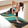 thumbnail image 6 of Teal Gold Marble Pattern Hot Yoga Mat Towel Non Slip for Hot Yoga - Quick-Drying Yoga Mat Cover with 4 Corner Pockets with Travel Bag - Hot Yoga Towel Non Slip Grip Moisture Wicking Sweat 70"x26", 6 of 6