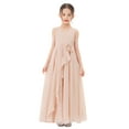 thumbnail image 3 of Ekidsbridal Ruffle Trim Chiffon Flower Girl Dress for Birthday Parties Formal Evening Dance Recital Gown 324 10, 3 of 6