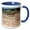 Blue/White, variant on 3drose, Turkey, Anatolia, Aydin, Ruins of Miletus, Roman Theater., 11oz Two-tone Black Mug