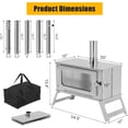 thumbnail image 2 of QinaQin Wood Stove for Tent, Foldable & Cylinder with View Glass, Basic, 2 of 9