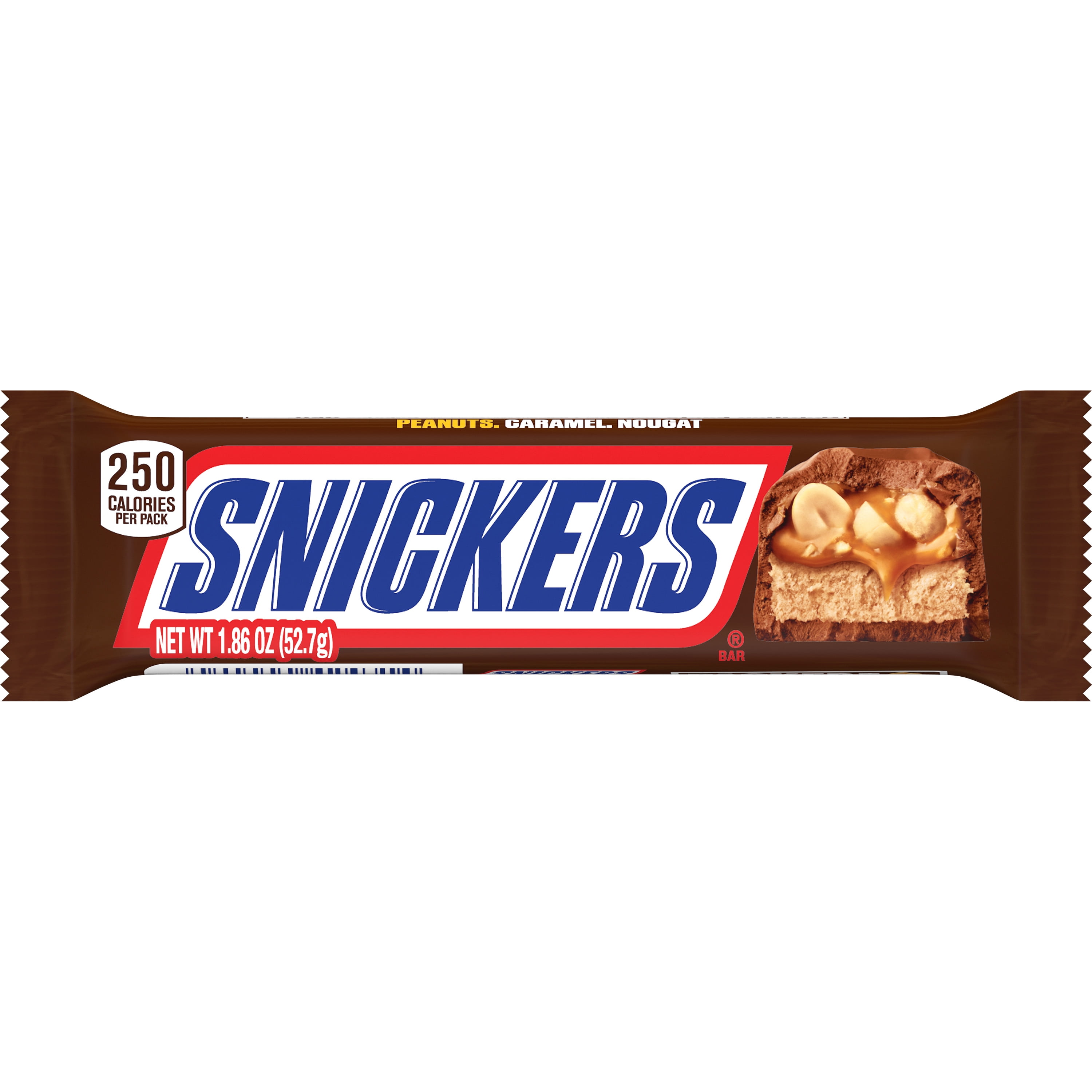 Snickers Full Size Chocolate Candy Bar - 1.86 oz Bar - Walmart.com