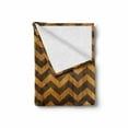 thumbnail image 2 of Chevron Soft Flannel Fleece Throw Blanket, Zigzag Chevron V-Shaped Motif Medieval Heraldry on Wood Style Background, Cozy Plush for Indoor and Outdoor Use, 60" x 80", Pale Brown, by Ambesonne, 2 of 6