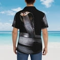 thumbnail image 6 of Daiia Black Cobra Snake Hawaiian Shirt for Men Gentle Cotton Regular Short Sleeve Casual-X-Large, 6 of 9
