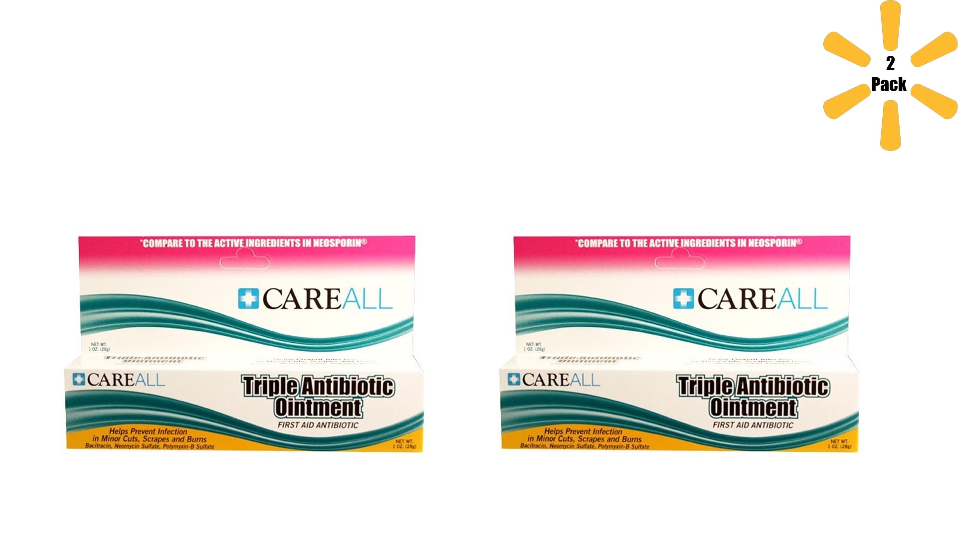 CareALL First Aid Antibiotic Ointment 1 oz. Tube, 2 Pack  - TAO1