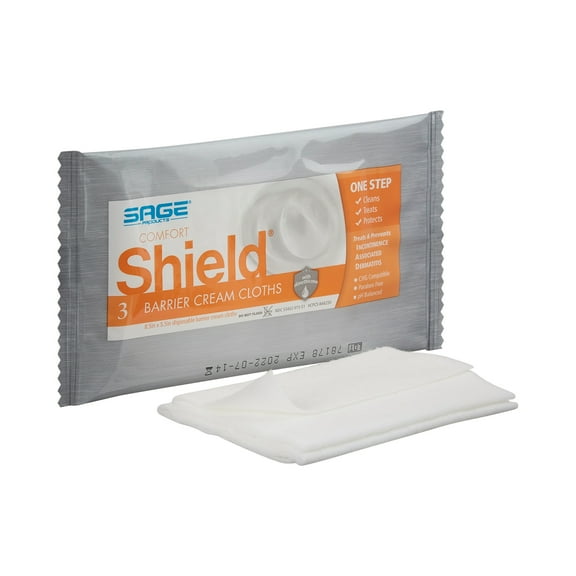 Comfort Shield Adult Wipe or Washcloth 5-1/2 X 8-1/2 Inch 7502, 1 Pack 3 Wipes
