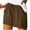 Brown, variant on RYRJJ Womens Plus Size Shorts Comfy Summer Drawstring High Waist Cotton Linen Beach Lounge Shorts for Women Trendy(Dark Blue,S)