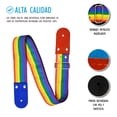 thumbnail image 2 of Correa para guitarra Strap o Tahali para guitarra acústica, bajo eléctrico, guitarra eléctrica Kidam  Arcoiris Lineal, 2 of 4