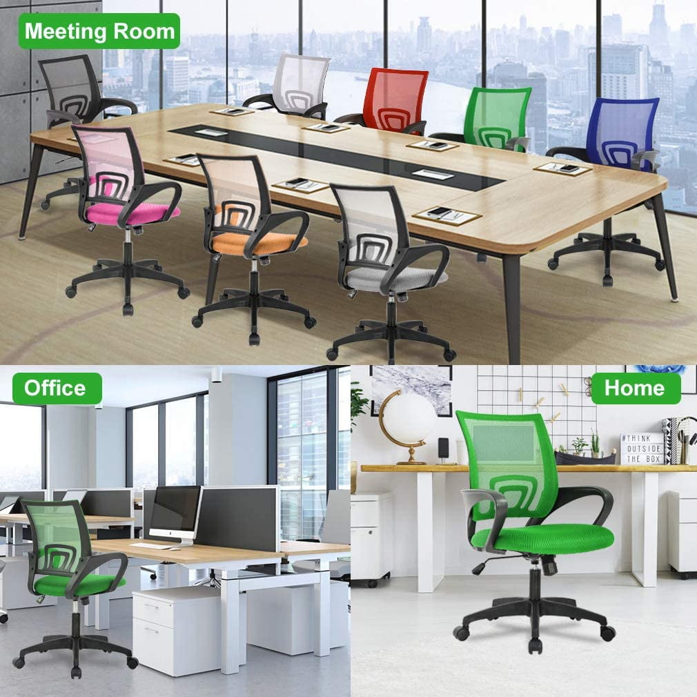 BestOffice Ergonomic Office Chair, Lumbar Support, Adjustable Height with Armrests for Adults(Green)