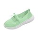 thumbnail image 1 of Zapatillas planas transpirables de malla tejida para mujer, zapatos casuales antideslizantes de moda para caminar, mocasines cómodos de suela suave sin cordones, zapatillas de tenis, 1 of 8