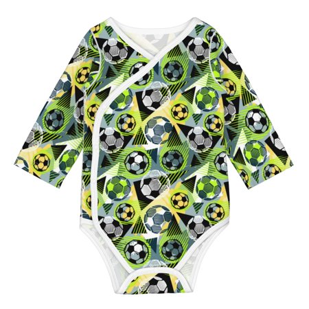 

Matuu Football Doodle for Baby Long-Sleeve Bodysuit Soft Cotton Comfortable and Breathable Perfect for Newborns and Infants