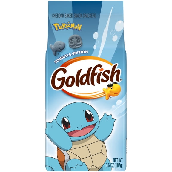 Goldfish® LTO Pokémon Squirtle Cheddar Cheese Baked Snack Crackers, 6.6 Oz Bag