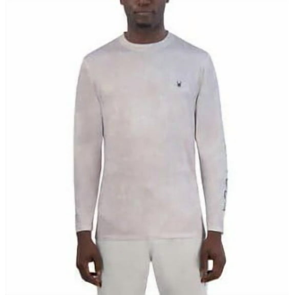 Spyder Men’s Size Medium Rash Guard Long Sleeve Shirt, 50  UPF, Gray