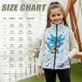 thumbnail image 4 of Xixirimido Blue Axolotl Music Notes Pattern Boys Girls Full Zip Fleece Vest Sleeveless Stand Collar Outwear Warm Jacket with Pockets for 2T, 4 of 7