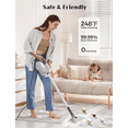 thumbnail image 4 of 10-in-1 Detachable Handheld Steamer & Floor Steam Mop, 350ml Tank, 10s Fast Heat-Up, 2 Steam Levels for Hardwood, Tile, Grout, Carpet -Pure White, 4 of 10