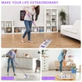 thumbnail image 4 of Microfiber Floor Mop for Dry and Wet Floor Cleaning, Dust Mops for Floors with 3 Washable Mop Pads Cloth, Multifunctional Flat Mop with Adjustable Handle for Hardwood, Marble, Tile Floor Mopping, Pur, 4 of 7