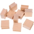 thumbnail image 3 of Miangastore 10Pcs Khaki Square Mini Wood Stamp for Scrapbooking Card Making Invitation, 3 of 9