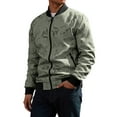 thumbnail image 4 of Fgnfyis Jackets for Men Fashion Flight Jacket Casual Baseball Coat Autumn Stylish Outerwear for Young Adults Stand Collar Mens Winter Coat Green XXL, 4 of 9