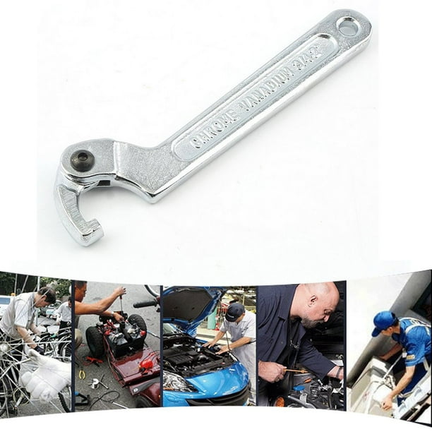 19 51mm Vanadium Steel Adjustable Hook Wrench Pin Wrench C Shape