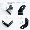 thumbnail image 4 of 30x30mm Right Angle Brackets Stainless Steel L Shaped Angle Brackets Corner Braces Support with Screws, 2pcs, 4 of 7