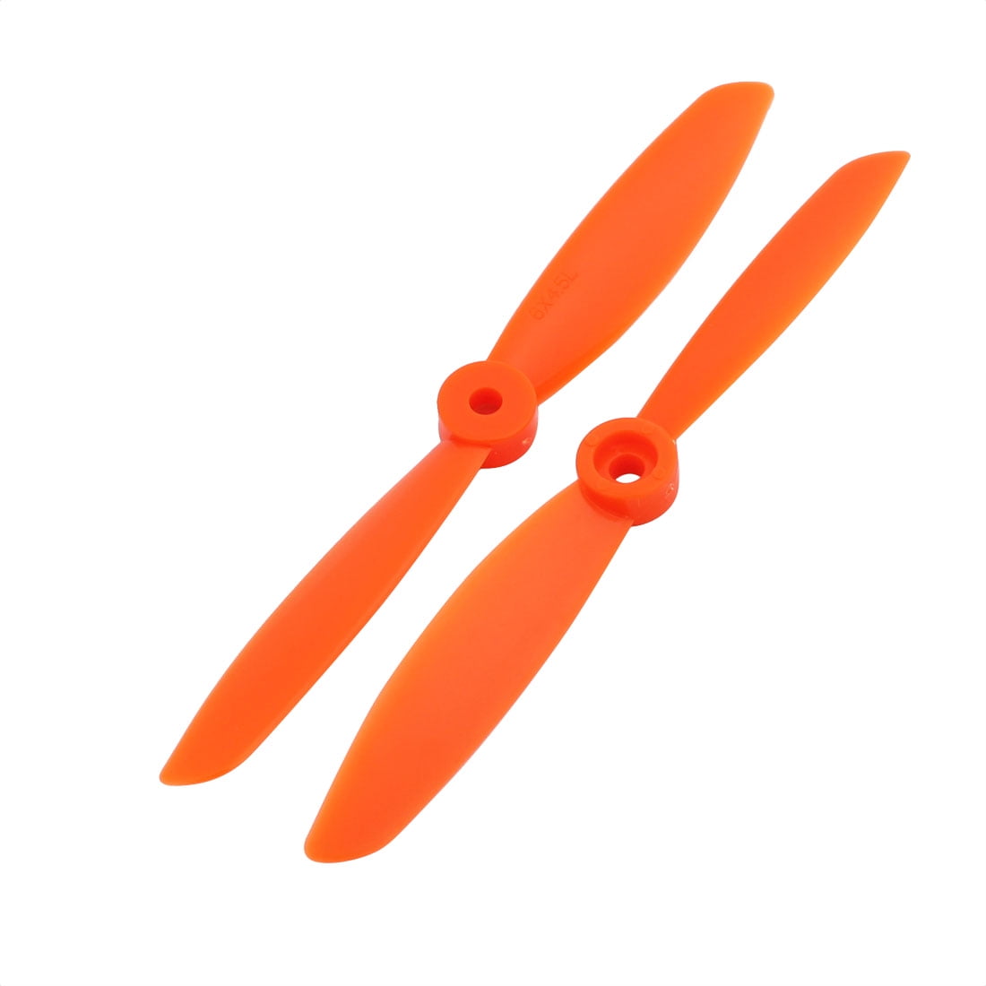 Orange Plastic RC Airplane Prop Propeller Paddle 6045 + Shaft Adapter
