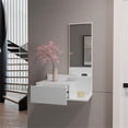 thumbnail image 2 of Pemberly Row Contemporary Floating Hallway Cabinet Engineered Wood White, 2 of 5