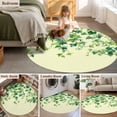 thumbnail image 5 of Round Rugs 5 Ft, Country Leaves Non Slip Area Rugs for Kitchen Bedroom Entryway, Green Leaf Branches Vine Botanical Rustic Washable Carpet Runner Rug Floor Mats for Bedroom Home Decor, 5 of 8
