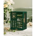 thumbnail image 6 of 360° Rotating Jewelry Box with Glass Window and 5 Drawers Jewelry Storage Case Organizer Gift for Women Forest Green, 6 of 6