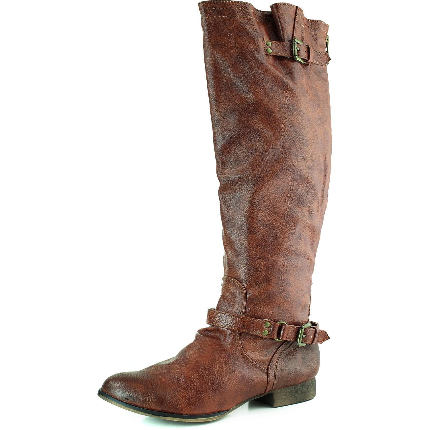 cognac color knee high boots